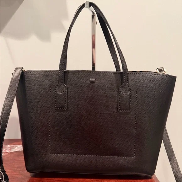 Kate Spade Black Tote with Leopard Print Pouch - Picture 8 of 12